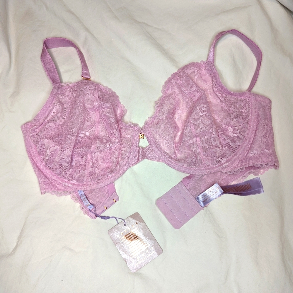 NWT Savage X Fenty Pink Lace Bra New